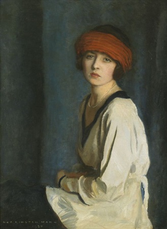 A Young  Woman  1920  by  Harrington  Mann  1864-1937  Maas  Gallery  London